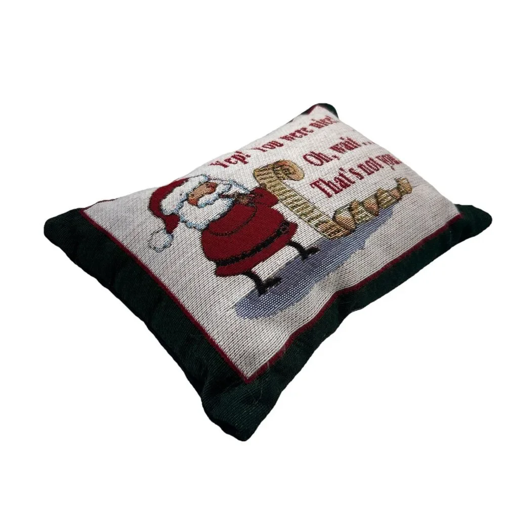 Christmas‎ Santa Humor Tapestry Small Throw Decorative Pillow